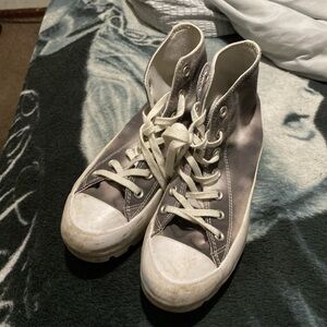 High-Top Converse Sneakers - Gray